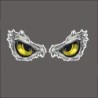 Scary yellow eyes - car stickerStickers