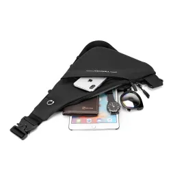 Tyverisikring lille crossbody taske - ultra tynd