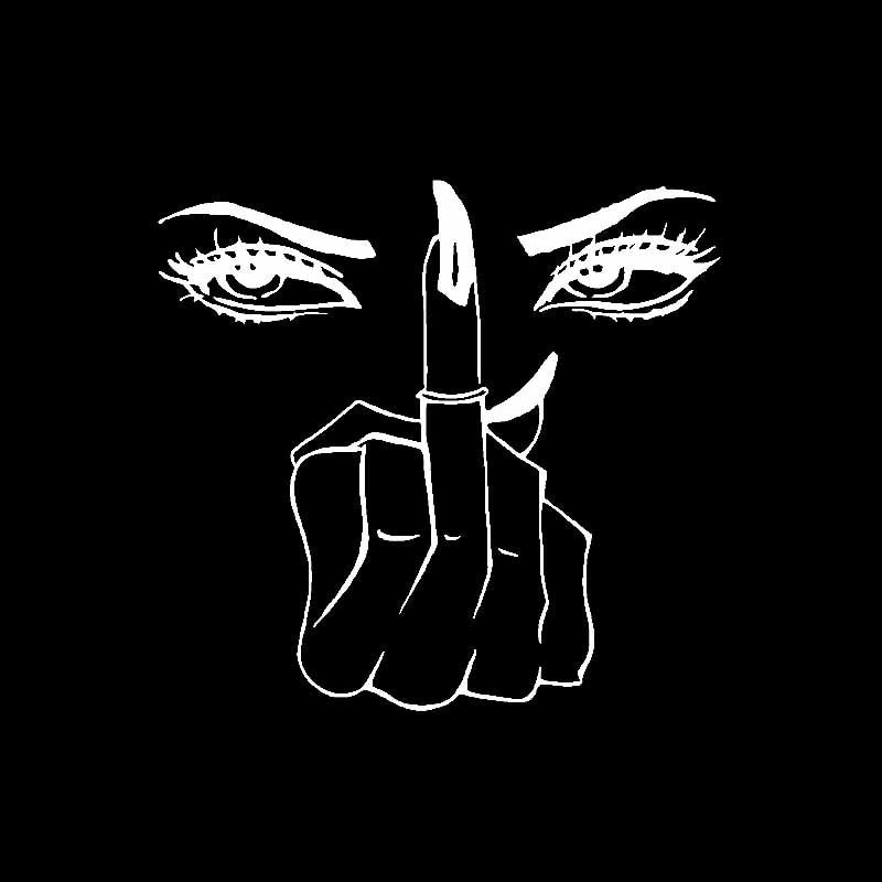Vinyl car sticker - eyes / middle fingerStickers