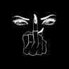 Vinyl car sticker - eyes / middle fingerStickers