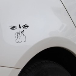 Vinyl car sticker - eyes / middle fingerStickers