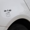 Vinyl car sticker - eyes / middle fingerStickers