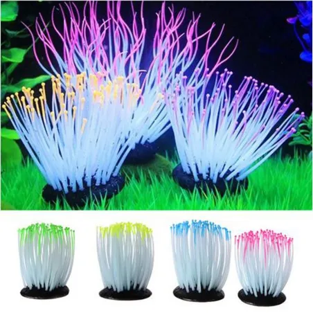 Akvarie dekoration - lysende anemone