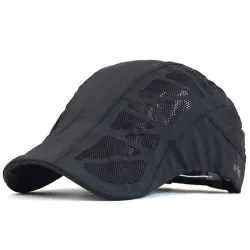 Trendy visirhætte - nyhedsdreng stil - med mesh - unisex
