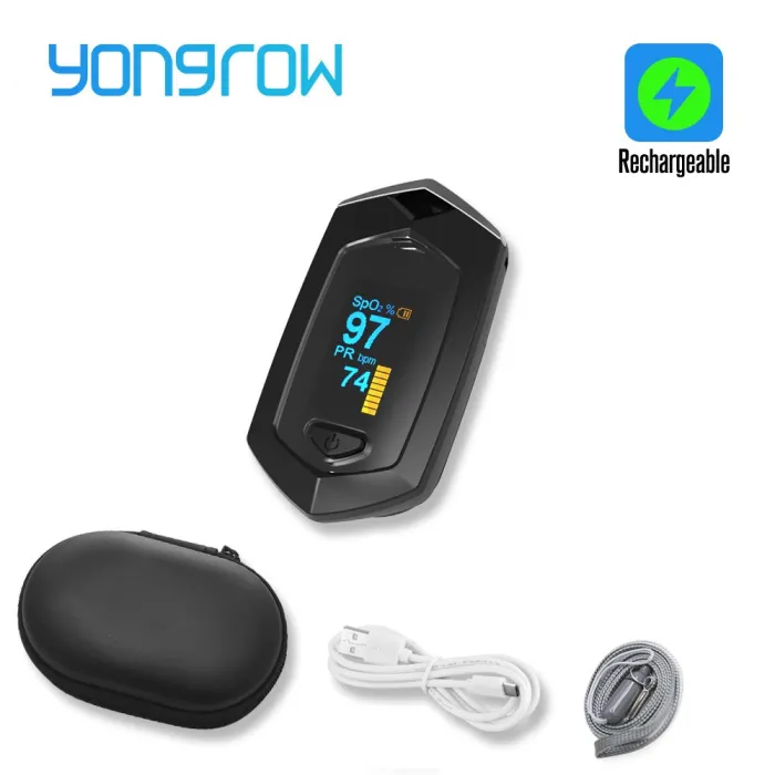 Yongrow - medical digital fingertip oximeter - pulse / blood oxygen / saturation meter - SPO2 PR monitorBlood pressure meters