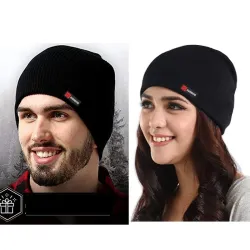 Strikket varm hue - uden skygge - unisex
