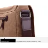 Rektangulær skuldertaske i lærred