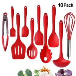 Silikone køkkenredskaber - non-stick - 10 stk