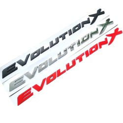 Dekorativt bilemblem - plastikmærkat - Evolution X bogstaver