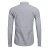 Elegant skjorte med lange ærmer - med lynlås/knapper - slim fit