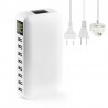 40W - Smart oplader - multiport - 8 USB - 5V 8A - LED