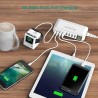 40W - Smart oplader - multiport - 8 USB - 5V 8A - LED