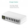 40W - Smart oplader - multiport - 8 USB - 5V 8A - LED