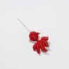 Rød krystal guldfisk - elegant broche