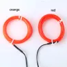 Fleksibelt neon LED-lys - 3m ledning - batteridrevet