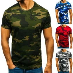 Klassisk kortærmet t-shirt - camouflageprint