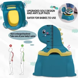 Dinosaur pottetræning - toiletstol til drenge og piger - skridsikker