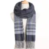 Luxury men's plaid scarf - with tasselsScarves