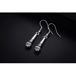 Silver microphone earringsEarrings