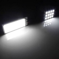Xenon HID white - 36 COB LED light - bulb - car interior panel lamp - 12V 5500K 6000K - 2 pieces