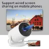 HY200 720p bærbar projektor - 270° roterbar, Full HD HDMI/USB, hjemmebiograf og udendørs film
