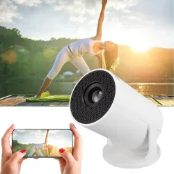 HY200 720p bærbar projektor - 270° roterbar, Full HD HDMI/USB, hjemmebiograf og udendørs film