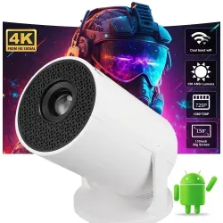 HY200 720p bærbar projektor - 270° roterbar, Full HD HDMI/USB, hjemmebiograf og udendørs film
