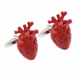 copy of Trendy cufflinks with a red heart