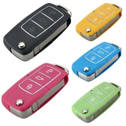 VW Jetta Beetle - 3 button - uncut blade - remote car key case - shellKeys