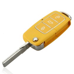 VW Jetta Beetle - 3 button - uncut blade - remote car key case - shellKeys