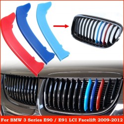 BMW 3 series E90 E91 grille stripe cover set 3 pcs