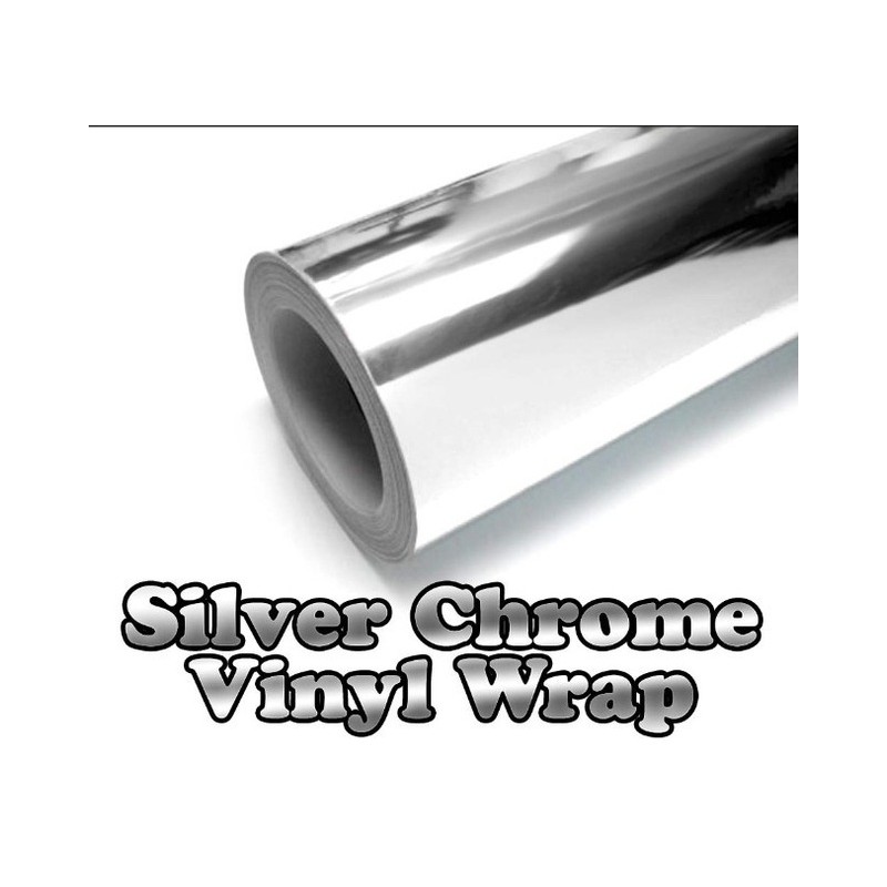 Chrome silver vinyl car sticker - electroplated film - wrap decal 30 * 152cm