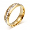 Gold - silver classic ring with zirconiaRings