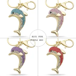 Crystal dolphin - keyring
