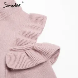 Elegant Off Shoulder Knitted Sweater Jumper