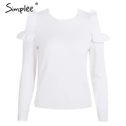 Elegant Off Shoulder Knitted Sweater Jumper