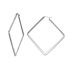 Silver - big geometric earrings