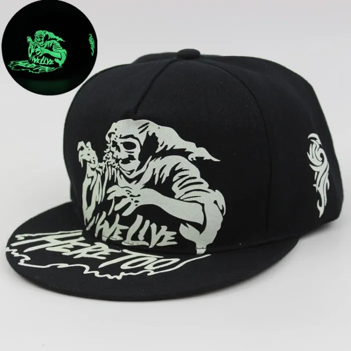 Fluorescent Glow In The Dark Baseball Cap UnisexHats & Caps