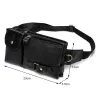 Genuine leather waist belt bag