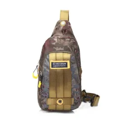 Waterproof nylon chest shoulder small bag unisex