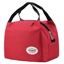 Portable thermal canvas lunch bag