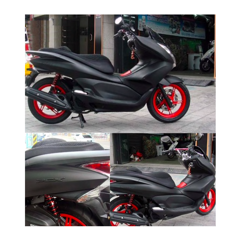 Motorcycle - scooter - matte black vinyl wrap sticker