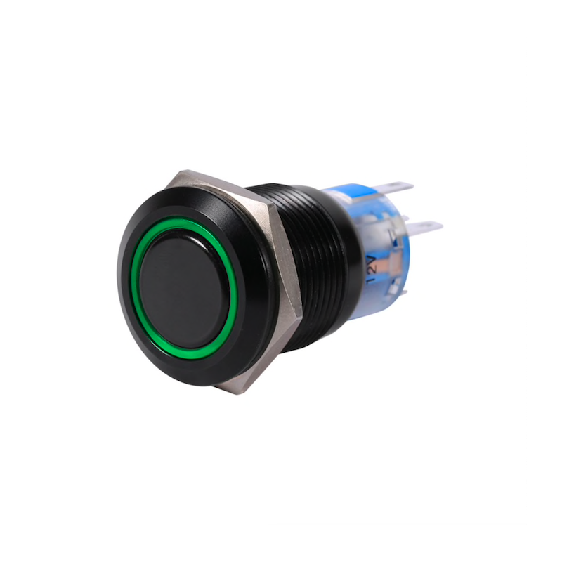19mm 12V LED car waterproof self-locking latch push button switchSwitches