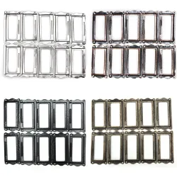 Antique brass metal label frame 10 pieces