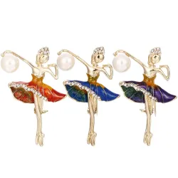 Ballerina - crystal brooch