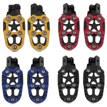 Universal motorcycle metal footrests with spring 8mm 2 pcs