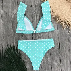 High Waisted swimsuit bikini set