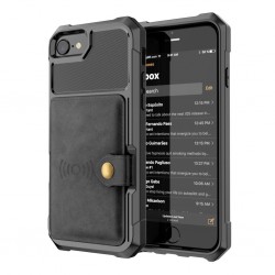iPhone 6 6S Plus - 7 7Plus - 8 Plus - X - XS MAX - XS - XR - leather protection cover case with stand