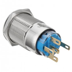 12v 19mm fan push button switch with LED - engine start - self-lock panel