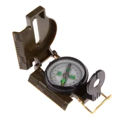 Portable Folding Army Compass With Green Lens